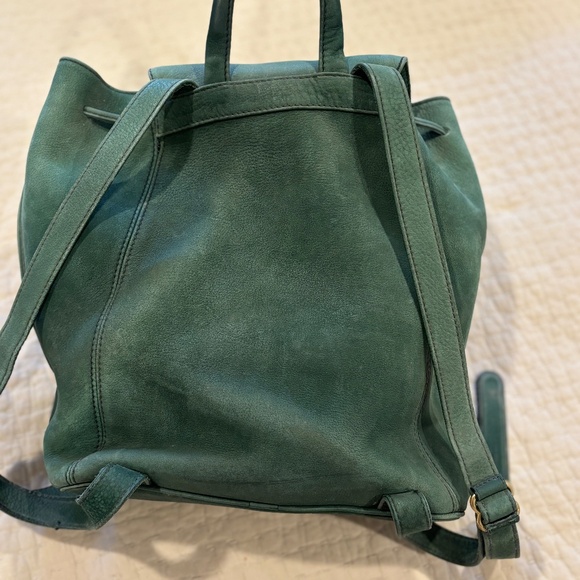 COACH Sage Green Suede Drawstring Backpack SONOMA Collection - Picture 3 of 6